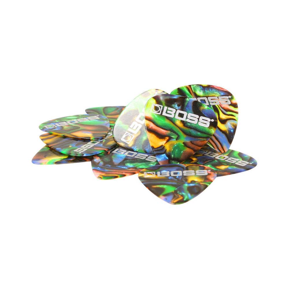 Boss BPK-12-AT celluloid plectrums abalone thin (set van 12)