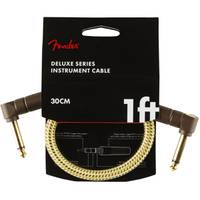 Fender Deluxe Cables instrumentkabel 30 cm tweed geel