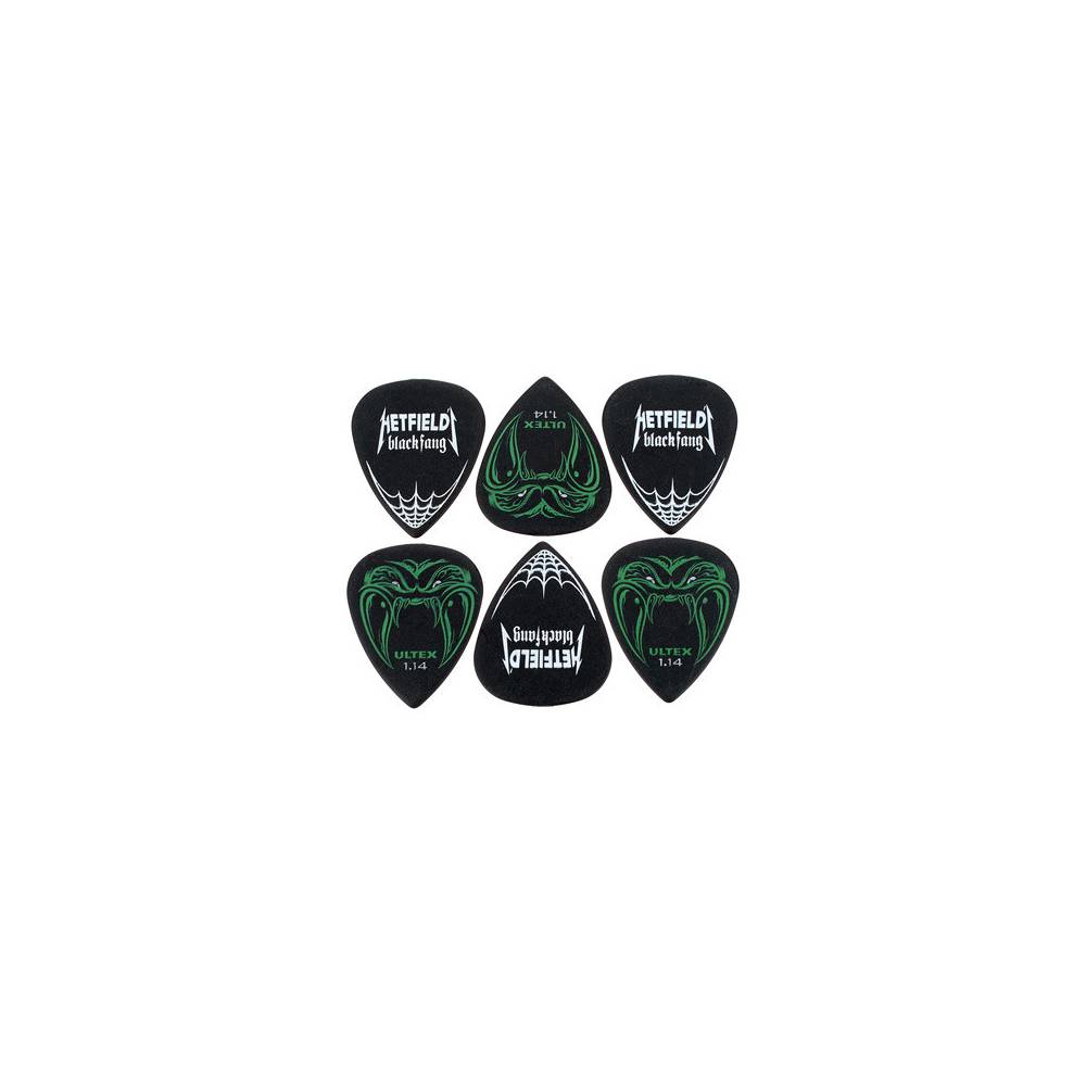Dunlop PH112P114 Hetfield Black Fang plectrums 1.14mm (6 stuks)