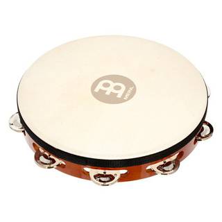 Meinl TAH1AB Traditional Goat-Skin Wood Tambourine, Steel