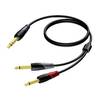 Procab CLA721 1x stereo jack - 2x mono jack verloopkabel 3m