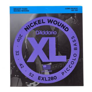 D'Addario EXL280 Nickel Wound Piccolo Bass 20-52 Long Scale