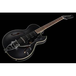 Guild Newark St. Collection Starfire I Jet 90 Satin Black semi-akoestische gitaar met tremolo