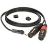 Klotz AY8A0100 verloopkabel 3.5 mm jack haaks - 2x XLR female 1 meter