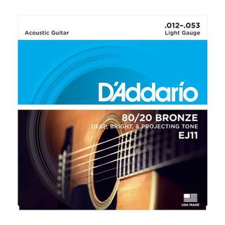 D'Addario EJ11 snarenset voor akoestische western gitaar