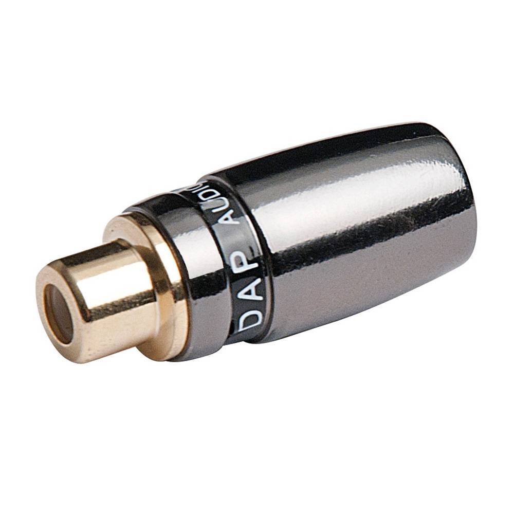 DAP RCA Female kabeldeel zwart