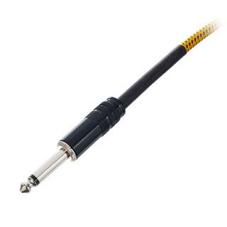 Cordial EI1.5PP-TWEED-YE Elements instrumentkabel 6.3 TS jack recht 1.5m tweed geel