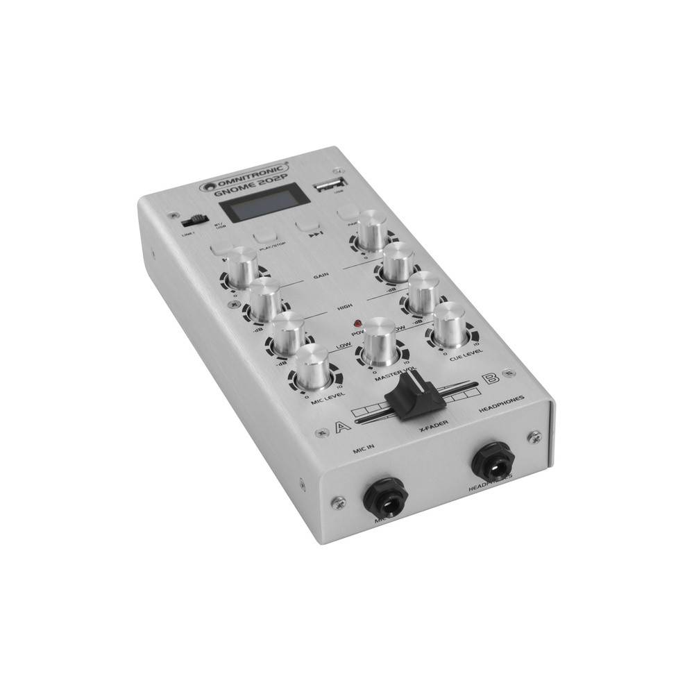 Omnitronic Gnome-202P Mini Mixer zilver