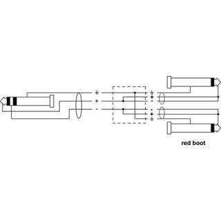 Cordial CFY3VPP-LONG Intro verloopkabel jack 6.3mm TRS -2x 6.3mm TS 3m zwart