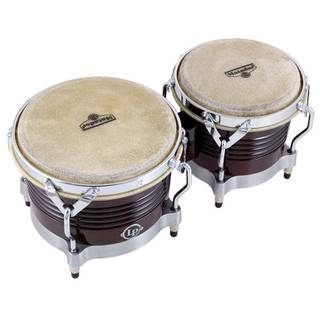 Latin Percussion M201 Matador Wood Bongos Dark Brown Chrome