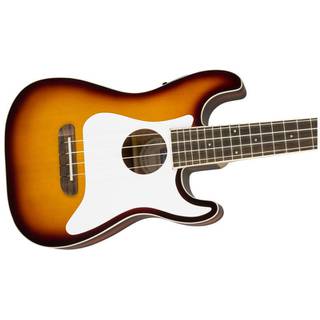 Fender Fullerton Strat Uke Sunburst elektrisch-akoestische concert ukelele