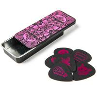 Dunlop ILDCT02 Ilovedust Magenta Pick Tin plectrum set 6 stuks