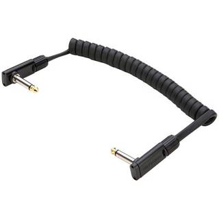 RockBoard Coiled Series Flat Patch Cable zwart 1 m