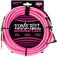 Ernie Ball 6065 Braided Instrument Cable, 7.5 meter, Neon Pink