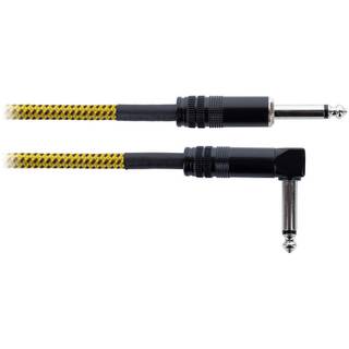 Cordial EI7.5PR-TWEED-YE Elements jack kabel 6.3 TS haaks - recht 7.5m tweed geel