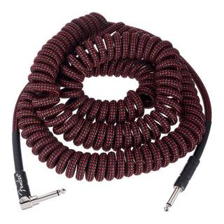 Fender Professional Cables coil cable 9 m rood tweed recht en haaks