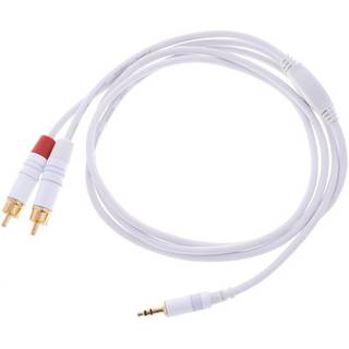 Cordial CFY1.5WCC-SNOW Intro verloopkabel 3.5mm TRS jack - 2x RCA 1.5m wit