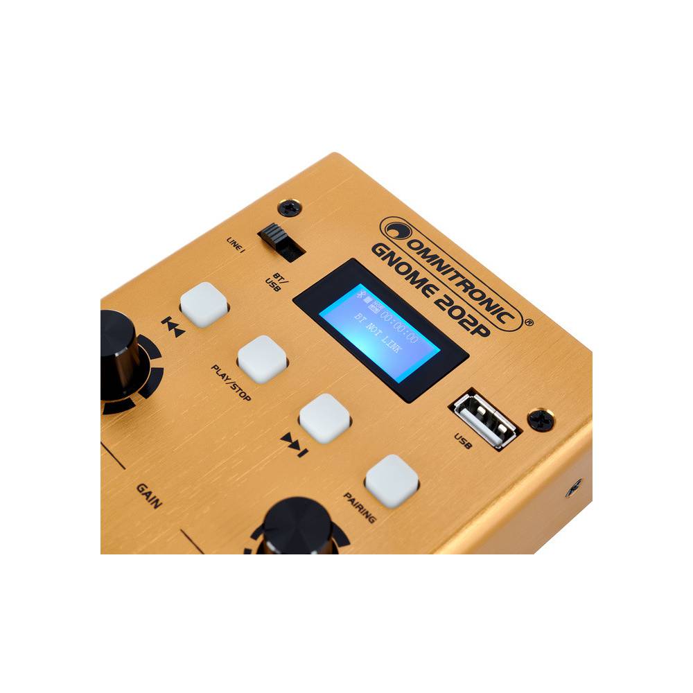 Omnitronic Gnome-202P Mini Mixer goud