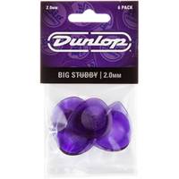 Dunlop Big Stubby 2.00mm 6-pack plectrumset violet