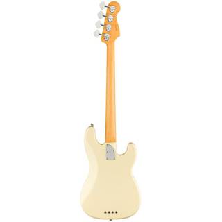 Fender American Professional II Precision Bass LH RW Olympic White linkshandige elektrische basgitaar met koffer