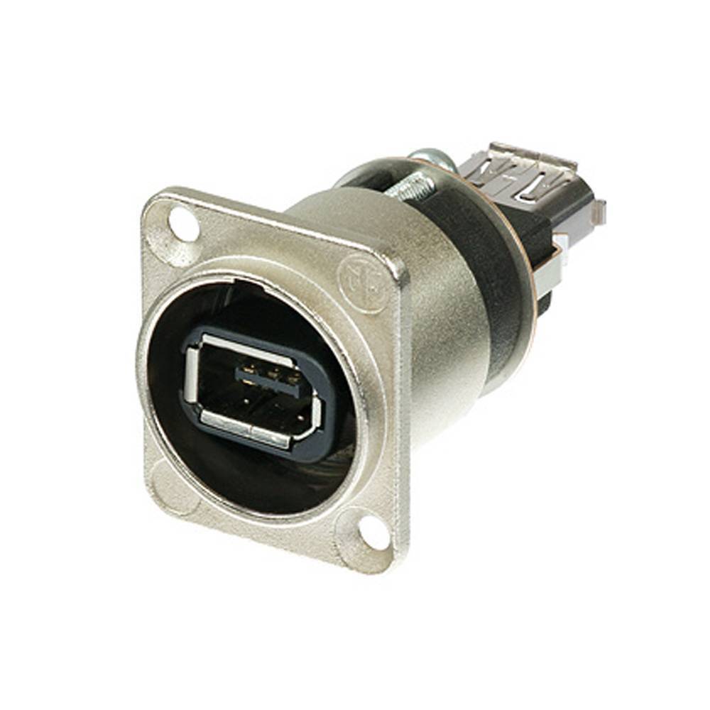 Neutrik NA1394-6-W Firewire chassisdeel zilver