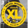 D'Addario EXL125-3D snarenset voor elektrische gitaar (3 sets)