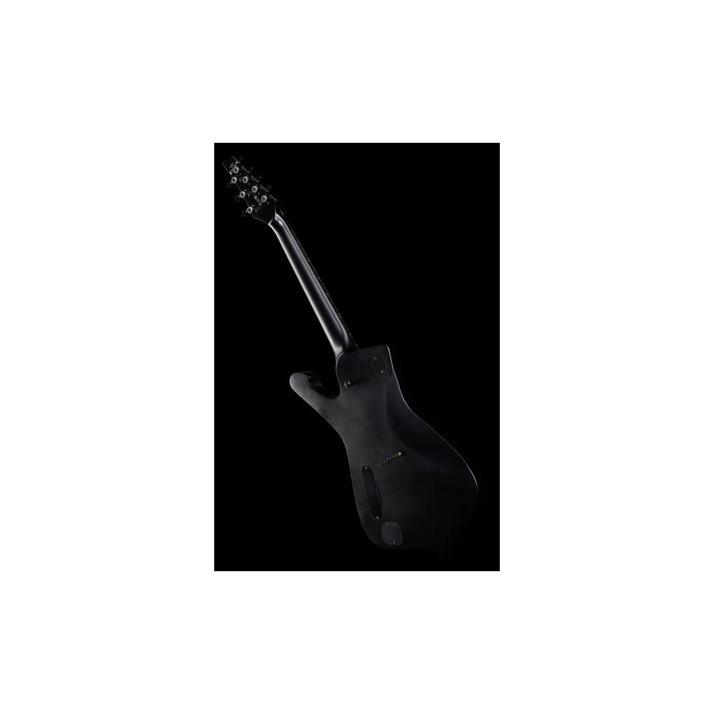 Ibanez Iron Label Iceman ICTB721-BKF Black Flat 7-snarige elektrische gitaar met gigbag