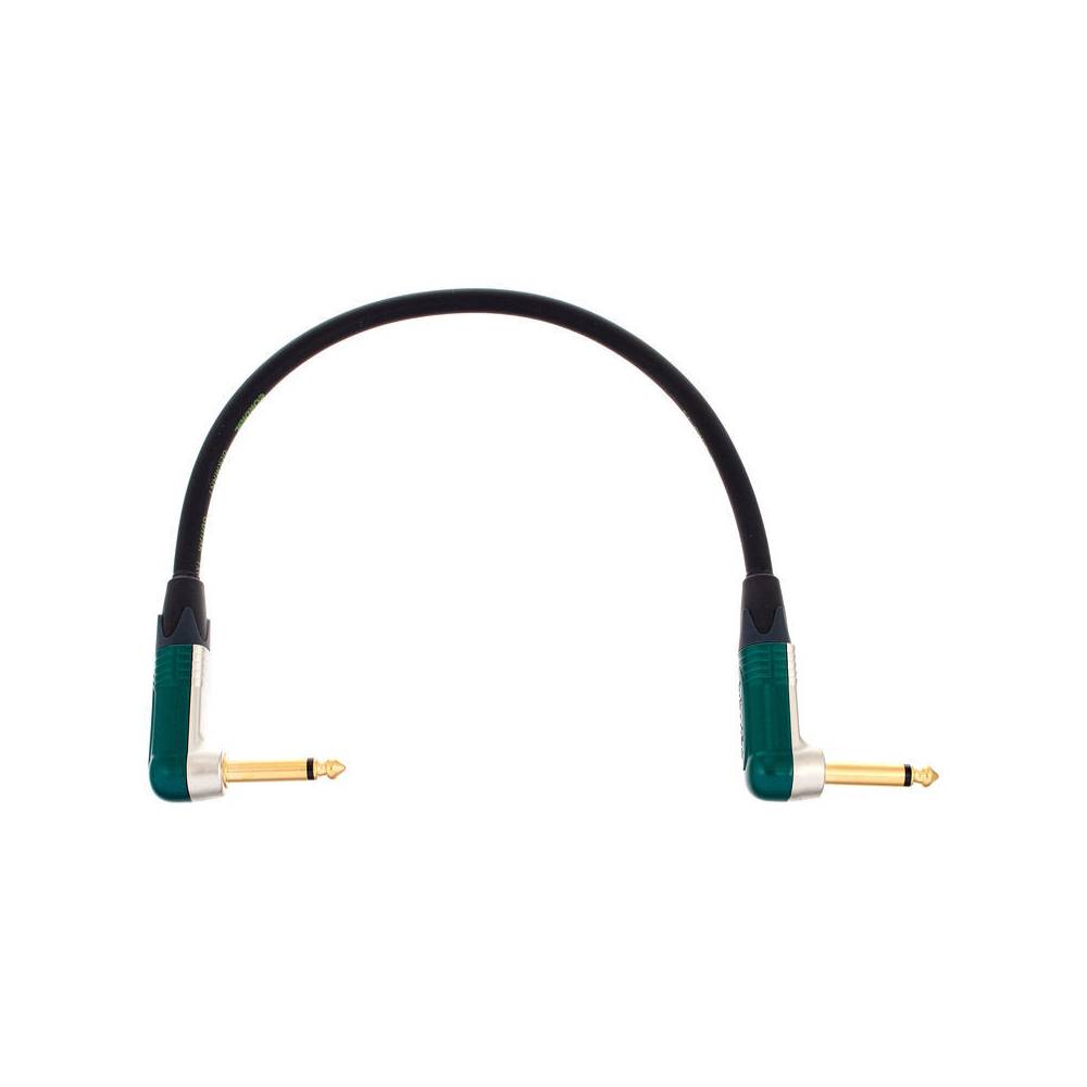 Cordial CRI0.3RR ENCORE 6.3 TS jack - 6.3 TS jack haakse road patchkabel 0,3 meter