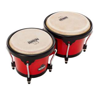 Nino Percussion NINO17R-BK 6.5 en 7.5 inch bongo rood