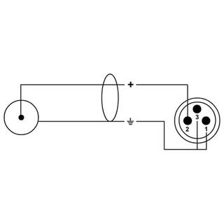 Cordial EU3MC Elements verloopkabel 2x XLR male - 2x RCA male 3m