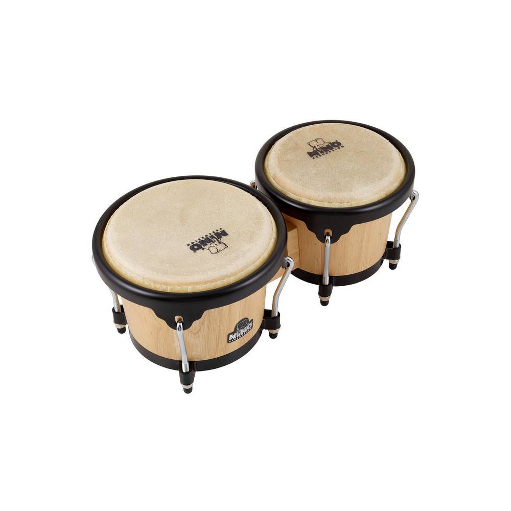Nino Percussion NINO3NT-BK houten bongoset zwarte hardware