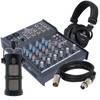 Sontronics Podcast Pro Black podcast microfoon met mixer, kabel en koptelefoon