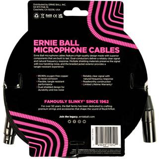 Ernie Ball 6391 microfoonkabel XLR male-XLR female 4.5m zwart