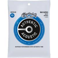 Martin Strings MA150PK3 Authentic Acoustic SP 80/20 Bronze 3-pack Medium
