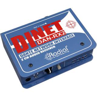 Radial DiNET DAN-RX2 2-kanaals Dante netwerkontvanger