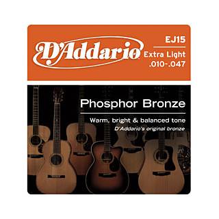 D'Addario EJ15 snarenset voor akoestische western gitaar