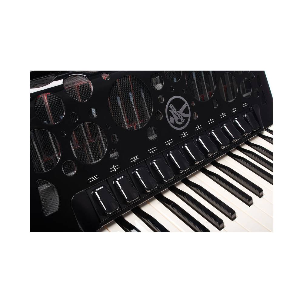 Hohner Amica Forte IV 96 Zwart, Silent Key accordeon