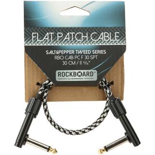 RockBoard Tweed Series Flat Patch Cable Salt&Pepper 30 cm