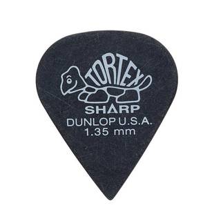 Dunlop 412P135 Tortex Sharp Pick 1.35 mm plectrumset (12 stuks)
