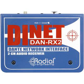 Radial DiNET DAN-RX2 2-kanaals Dante netwerkontvanger