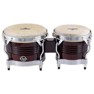 Latin Percussion M201 Matador Wood Bongos Dark Brown Chrome