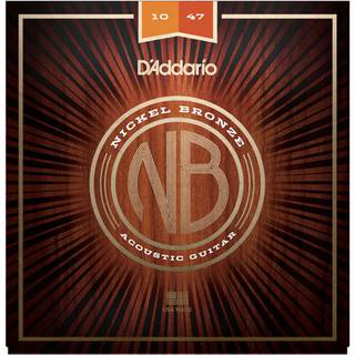 D'Addario NB1047 Nickel Bronze Acoustic Guitar Strings Extra Light 10-47