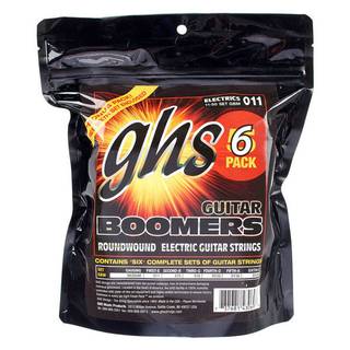 GHS GBM-5 Boomers Multi-Packs medium snarenset gitaar (6 stuks)