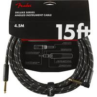 Fender Deluxe Cables instrumentkabel 4.5m zwart recht+haaks