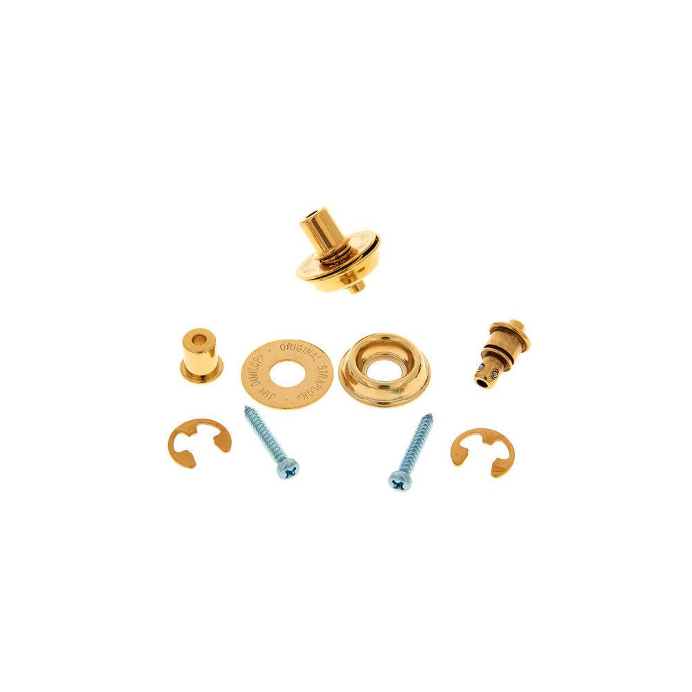 Dunlop SLS1404G Straplok Strap Retainers Flush Mount 24KT Gold