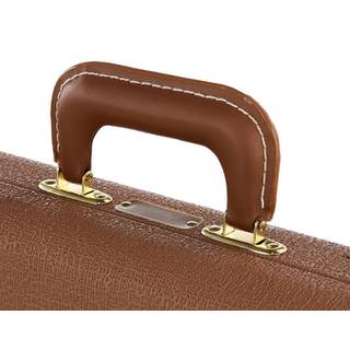 Fender G&G Deluxe Strat/Tele Hardshell Case Brown & Gold Plush koffer voor Stratocaster en Telecaster
