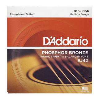 D'Addario EJ42 Phosphor Bronze Resophonic 16-56