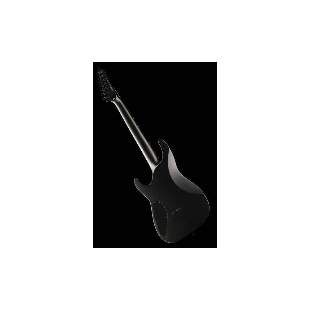 ESP LTD Black Metal Series M-7HT Baritone Black Metal Black Satin 7-snarige elektrische gitaar