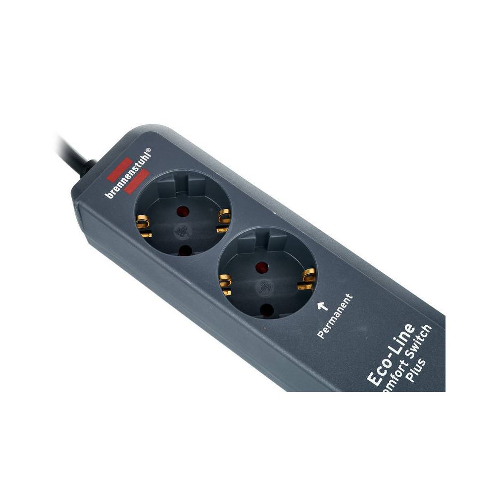Brennenstuhl ECO-Line 1159560516 6-voudige stekkerdoos met voetschakelaar antraciet
