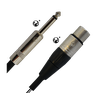 Peaton White Female XLR - Mono Jack PWMCJFX 6 Meter